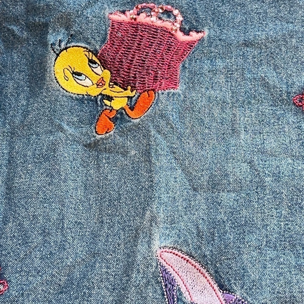 Vintage Warner brothers tweety boots denim shirt - Picture 6 of 6